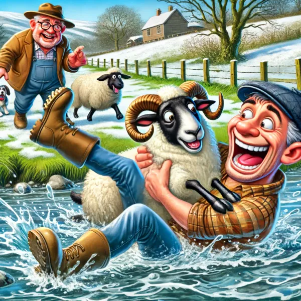 The Great Ram Chase: A Hilarious Dive into the Arctic Brook